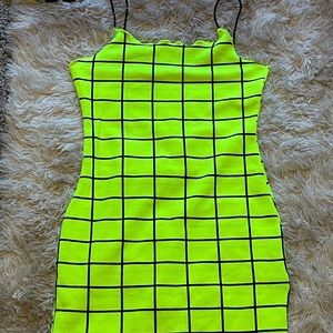 Neon Green Midi Dress